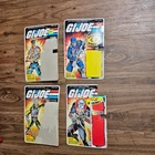 Lot of 4 Vintage Hasbro ARAH 80s GI Joe Card Back Destro Tripwire Cobra Gung-Ho