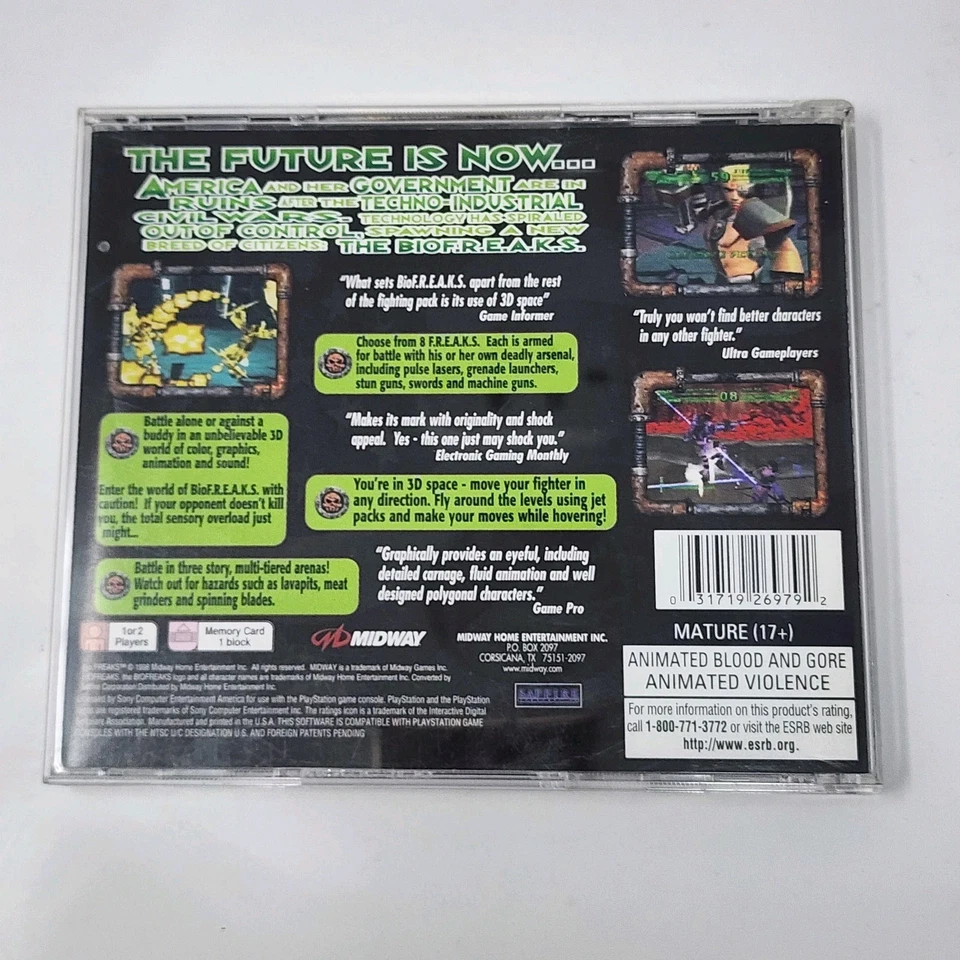 Bio Freaks (PS1 Playstation 1) Complete CIB - Tested - Image 3 of 4