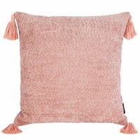 Dekorativer Kopfkissenbezug Mit Fransen 45X45Cm Kissenbezug KissenhüLle Hellrosa