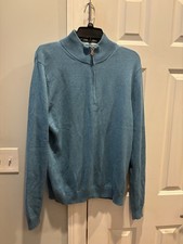 Brooks Brothers Quarter Zip Pullover Sweatshirt Size Medium