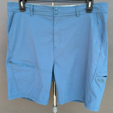 Reel Life Riptide Fishing Shorts Men XXL Teal Stretch Water Resistant 9" Inseam