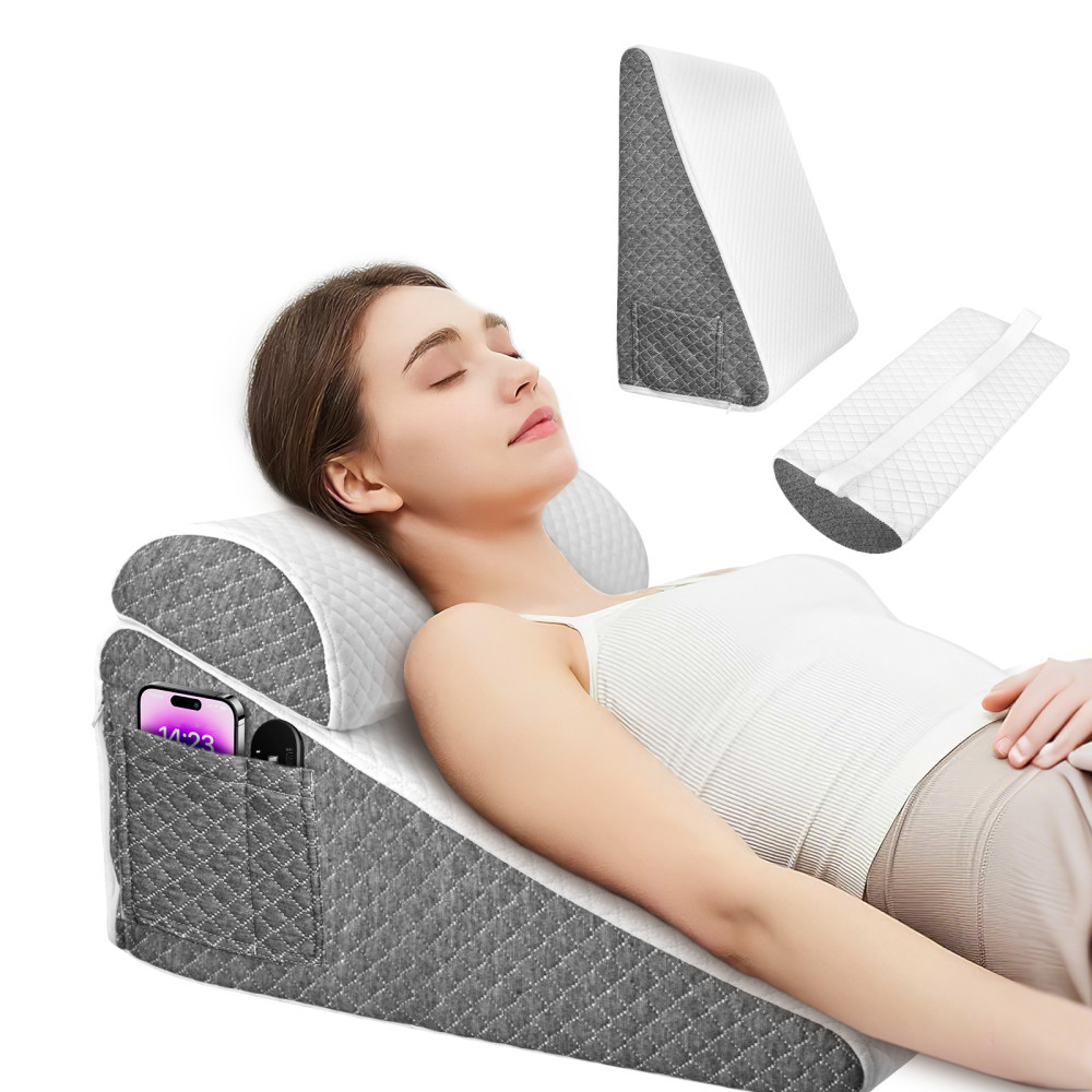 Keilkissen für Sofa & Bett Schlafkissen Rückenkissen Nackenstützkissen Waschbare