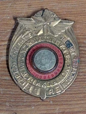 VINTAGE ORIGINAL CAPTAIN MIDNIGHT BRASS DECODER BADGE - 1946 SECRET SQUADRON