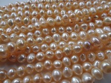 16" Strand 6mm Long Freshwater Pearls Oval SD Natural Peach 23 DNG
