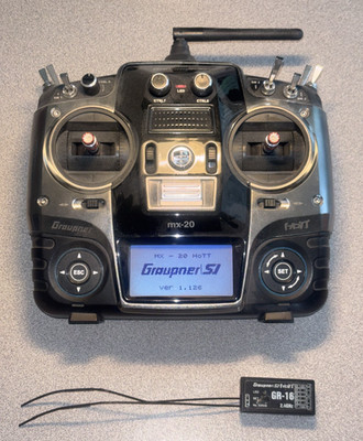 Graupner mx-20 RC Transmitter with Graupner GR-16 receiver