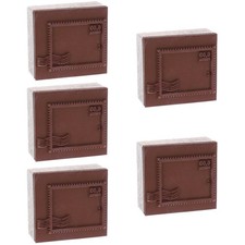 5Pcs Durable Wooden Stamps with Vintage Patterns for Nail Art and Scrapbooking