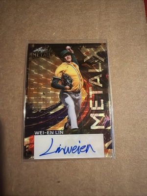 #ad #ad 2026 LEAF METAL BASEBALL WEI EN LIN 1 1 METAL X AUTO #MX WEL $80.00