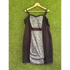 Torrid Black Lace Panel Dress Plus Size Adjustable Straps Cotton Blend 16