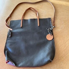 Atelier Jack Gomme Tote Shoulder Bag Leather Handbag Used Good Condition