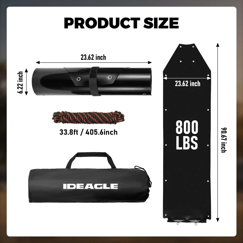 Ideagle Deer Drag Sled 2MM Thickened Game Hauler Heavy Duty Utility Sled - Image 4 of 4