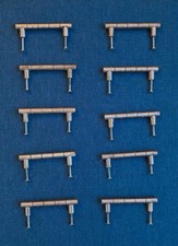 Vintage 10 Pack 3" Hole Centers Unique Solid Cabinet Pulls - Brushed Nickel