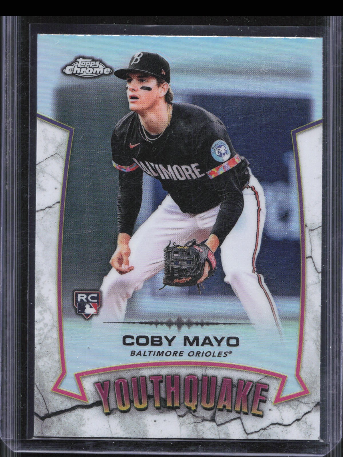 2025 Topps Chrome Coby Mayo YQ-2 Youthquake Rookie Refractor Orioles