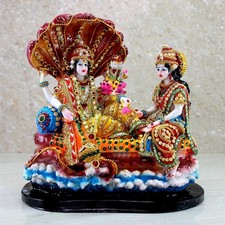 Lord Vishnu mit Laxmi in Ksheer Sagar - Lakshmi Narayan Idol Statue Figur