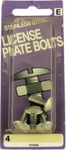 License Plate Bolts - Stainless Steel - 4 Pack