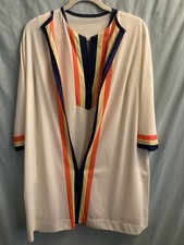 Vintage Gossard Artemis Cream 70  s Nightgown Nylon Robe and Set US Sz Medium EUC