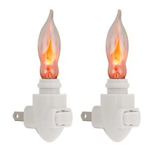 2 Plug in Night Light Modules White Plastic w...