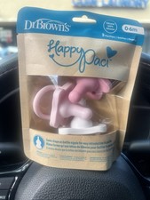 Dr Brown  s HappyPaci Silicone Pacifier 3 Pack 0-6 Months New Sealed