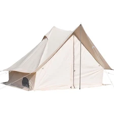 Canvas Glamping Tent with Stove Jack, 4 Season Camping Tent for 2 Person, Wat...