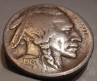 Sharp With HORN Scarce KEY 1913-S MOUND Type 1 Variety 1 T1 BUFFALO NICKEL 5¢