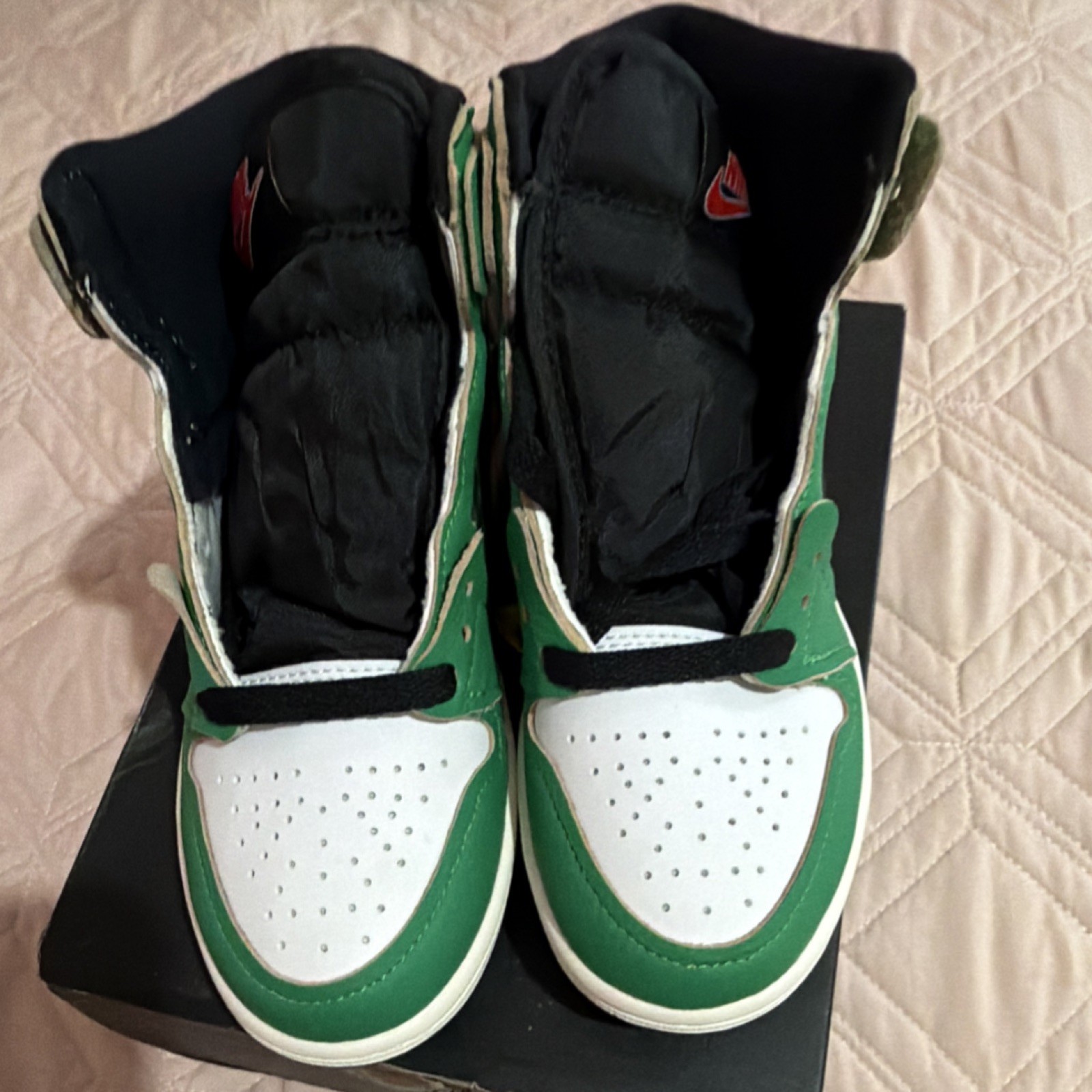 Jordan 1 High OG PS Lucky Green Black White Boys Sneakers Size 13C thumbnail 11