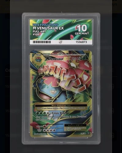 Pokemon TCG Evolutions M Venusaur EX Full Art Holo Card 100/108 Ace 10