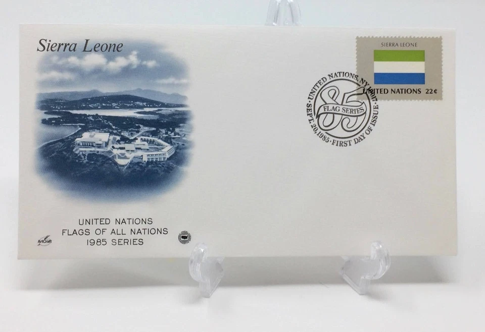 1985 United Nations Flags of All Nations First Day Issue LOT OF 4 - Image 3 of 4