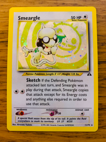 ¡Juego de cartas de Pokémon Smeargle (11/75) Holo Neo Discovery! ¡P&P RÁPIDO Y GRATUITO! - Imagen 1 de 14