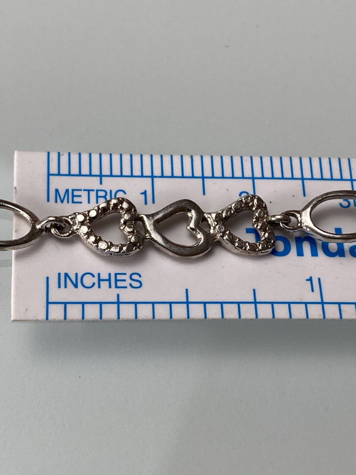 Sterling 925 Solid Silver Heart Infinity Chain Br… - image 11