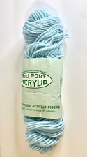 Vintage Du Pont Acrylic Light Blue 1.8 Oz 4 Ply Super Yarn Mart Non-allergenic