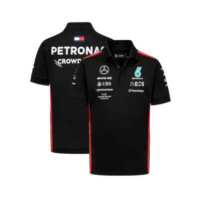 Mercedes AMG Formel 1 Team Herren Polo 2023, F 1 Poloshirt schwarz, XXL