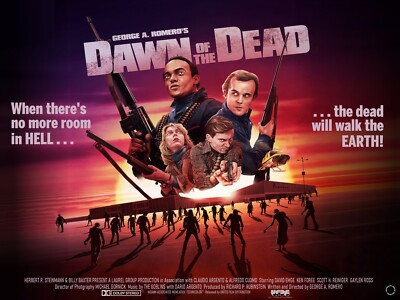 Zombies Dawn of the Dead 1978 Quad Poster Druck 30x40'' George A Romero KOSTENLOSER VERSAND