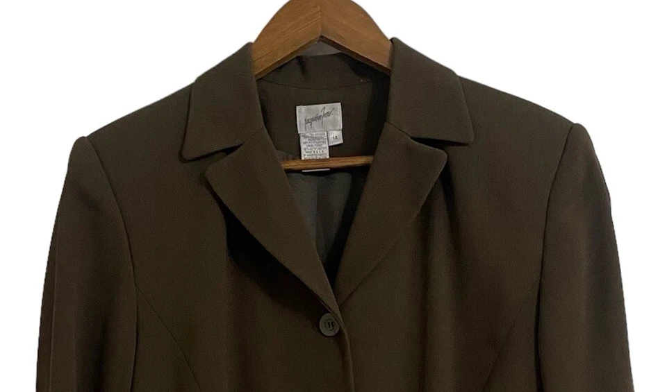 Blazer Traje Chaqueta Jacqueline Ferrar Mujer Largo Talla 14 Ropa Profesional Longline Foto 2 de 4