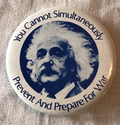 Vintage Pinback Button Albert Einstein