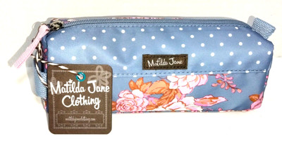 Matilda Jane Harlow Blue Floral Pencil Case Bag Pouch New With Tags
