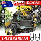 <!--F#f_0-->12000000lm LED Headlamp USB Rechargeable Headlight Head Torch Lamp Flashlight<!--F/-->