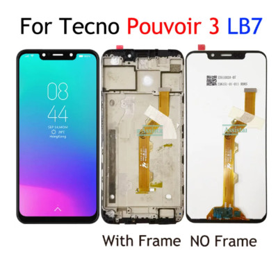 For Tecno Pouvoir 3 LB7 LCD Display Touch Screen Digitizer Assembly Repair Parts
