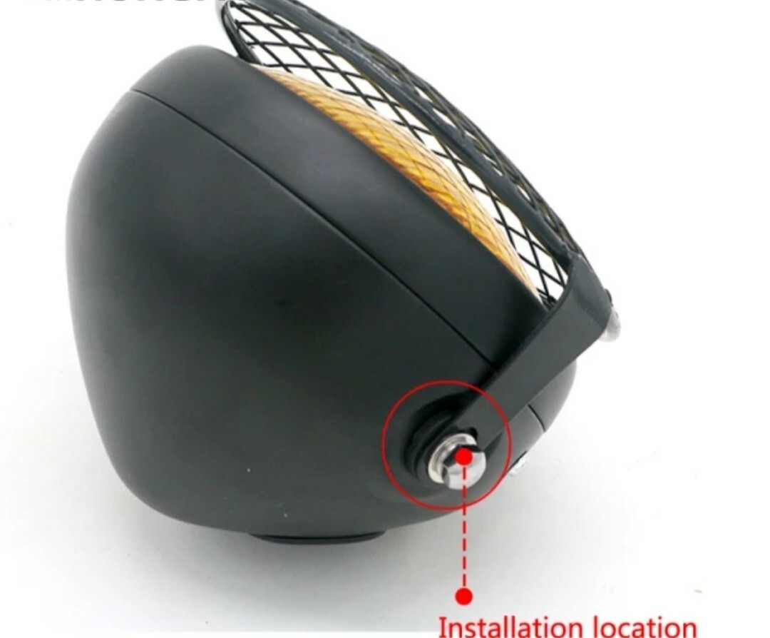 Griglia Protettiva Faro Moto Scrambler - Maschera Coprifaro 6,5" Per Custom E Cafe Racer - Foto 4