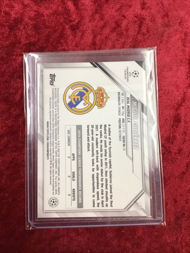 Miguel Gutierrez 2021-22 Topps UEFA Champions League Starball FOIL Rookie #166 - Picture 6 of 10