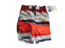 Kanu Surf Swim Trunks Boys sz M / 5/6 Multi Stripes