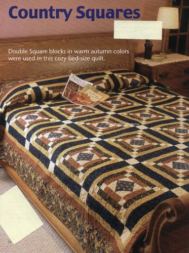 Country Squares Quilt Pattern Pieced RN