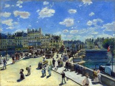 Paris bridge seafront A. Renoir Tile Mural Kitchen Bathroom Art Marble Ceramic