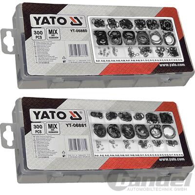 YATO SEEGERRING SATZ INNEN + AUSSEN 600-tlg SPRENGRING SICHERUNGSRING Ø 3-32mm