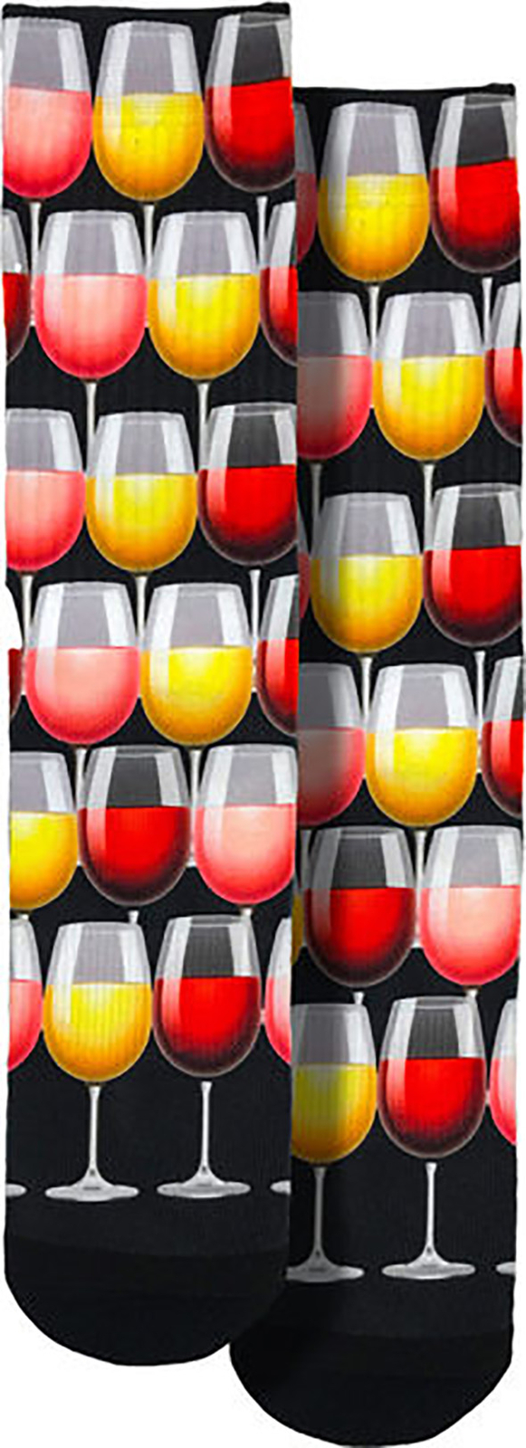 Spoontiques Wine Glasses Crew Socks - SHOE SIZE 5-10 Men 7-12 women 2390₽