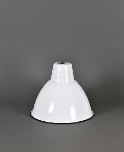 Factory Enamel Light Shade Pendant Coolie White Classic Vintage Industrial - Picture 26 of 30