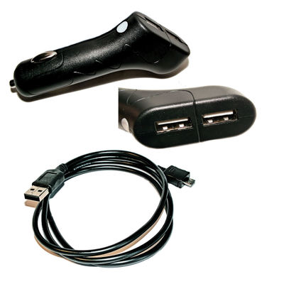 2 Ampere Doppel USB KFZ Handy Ladekabel für Mobiltelefone mit Micro USB (8)