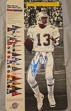 Vintage NFL Superstars Silhouette Football DAN MARINO Miami Dolphins Signed.