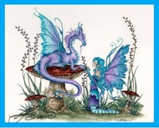 BGM23 Fairy And Dragon Talk Chat Friends Mushroom Fantasy Animal Mystical MAGNET