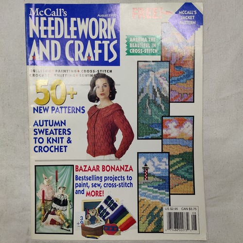 August 1992 McCall's Needlework & Crafts Cross-Stitch Crochet Pattern Magazine - Picture 7 of 24