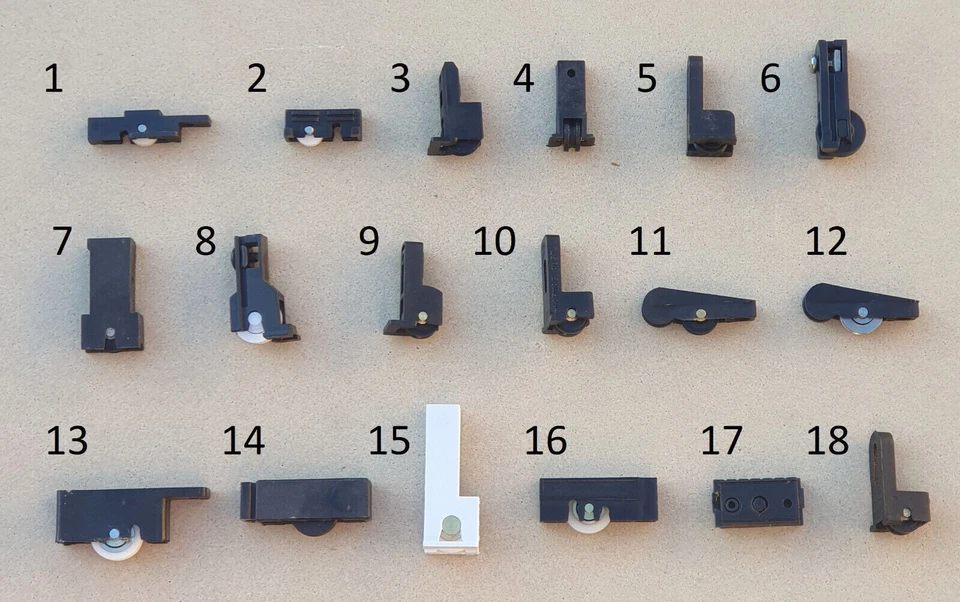 Sliding window rollers 1 Pair Bradnams NACO Stegbar CTL Alumalite G James & more