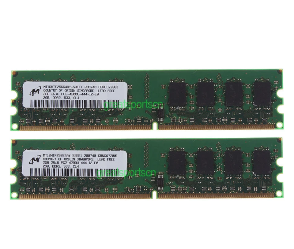 Micron 8GB 4X 2GB DDR2 PC2-4200U 2RX8 533MHz 240PIN DIMM Desktop Memory RAM CL4 - Image 4 of 4